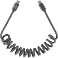 Cellularline USB-C Spiral Cable, 1,2 m, USB C, USB C, Schwarz