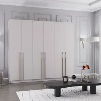 FABRYKA MEBLI IDCZAK Drehtürenschrank Kleiderschrank Schrank 230 cm Kaschmir/Kaschmir sechstürig Rosa 02