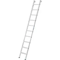 Krause Anlegeleiter , TRBS 2121-2, Arbeitshöhe 3600 mm, 10 rutschfeste Profilstufen mit T 80 mm, Fußstopfen, Aluminium