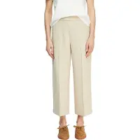 Comma strukturierte Culotte Hose mit Wide Leg, Mid-Rise-Höhe und Ankle-Länge