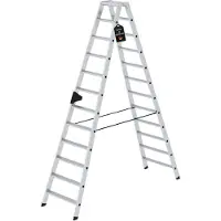 Proregal Stufen-Stehleiter beidseitig begehbar 2x12 Stufen