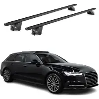 Aurilis Dachträger Grundtäger für Audi A6 C7 Avant 2011-2018 100kg Alu Schwarz 2 tlg ABE