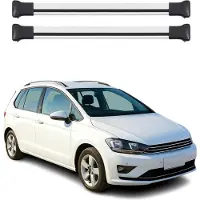 Omtec Dachträger Grundtäger für VW Golf Sportsvan 2014-2020 75kg Alu Silber 2 tlg