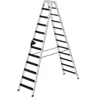 Proregal Stufen-Stehleiter beidseitig begehbar mit clip-step relax 2x12 Stufen