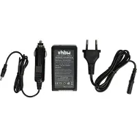 VHBW Ladegerät kompatibel mit Samsung Digimax PL51, PL60, PL55, PL70, PL65, PL50, NV9, M310W, M100 Kamera - Ladeschale, Kfz-Adapter Ladeanzeige