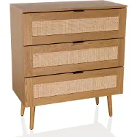 Hjh LIVING Kommode mit 3 Schubladen BOHEO K Sideboard Schrank 90.0 x 80.0 x 40.0 cm