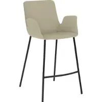 Mayer Barstuhl Sitzmöbel 1222 53 x 49 x 95 cm Stahl schwarz/taupe 1222_V3_30484
