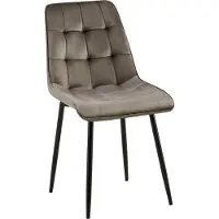 DELUKE Esszimmerstuhl DARID - Samt Anthrazit 47x61x89 cm | Essstühle Esszimmerstühle Küchenstühle Wohnzimmerstühle