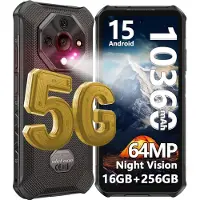 Ulefone Armor X16 Pro 5G Dimensity 6300 Outdoor Handy Android 15 6,56" Corning Glas Smartphone 10360mAh, 64MP+25MP Nachtsicht, 16GB+256GB/2TB, Schwarz