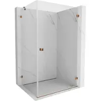 Mexen Lunar-B Pendeltür-Duschkabine rechts 95 x 80 cm, transparent, Roségold - 832-095-080-60-00-P