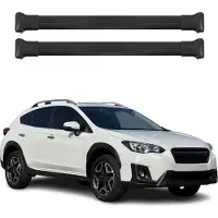 Omac Dachträger Grundtäger für Subaru XV mk2 2017-2021 Pre-FL 75kg Alu Schwarz 2 tlg