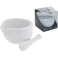 Excellent houseware Gewürzmörser aus weißem Porzellan