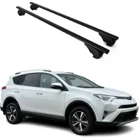 Omac Dachträger Grundtäger für Toyota RAV4 XA40 2015-2018 75kg Metall Schwarz 2 tlg
