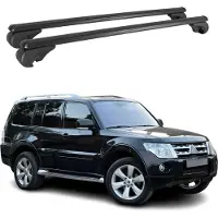 Omtec Dachträger für Mitsubishi Pajero Sport 2008-2016 Gepäckträger Alu Schwarz 2x