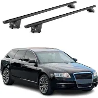 Omac Dachträger Grundtäger für Audi A6 C6 Avant 2005-2011 100kg Alu Schwarz 2 tlg ABE