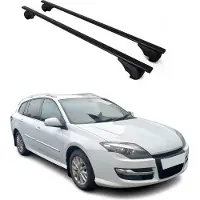 Omtec Dachträger Grundtäger für Renault Laguna Grandtour 1995-2007 75kg Metall Schwarz