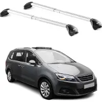 Aurilis Dachträger Grundtäger für Seat Alhambra 1996-2020 5 tür 100kg Alu Silber 2x ABE