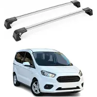 Omtec Dachträger Grundtäger für Ford Tourneo Courier 2014-2023 75kg Alu Silber 2tlg
