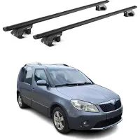 Aurilis Dachträger Gepäckträger für Skoda Roomster 5J 2006-2015 Alu Schwarz 2 tlg ABE