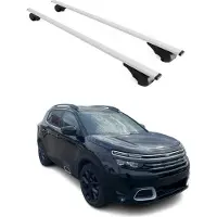 Omtec Dachträger Grundtäger für Citroen C5 Aircross 2018-2025 75kg Metall Silber 2 tlg