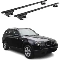 Aurilis Dachträger Grundtäger für BMW X3 E83 2004-2010 5 tür 90kg Alu Schwarz 2 tlg ABE