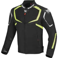 Berik X-Speed Air Schwarz Weiß Neon Gelb Motorrad Textiljacke Größe 56