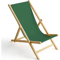 Ferocity Holz Liegestuhl Klappbar Klappliegestuhl Sonnenliege Strandstuhl Wechselbezug Motiv Grün [119]