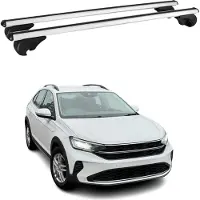 Omtec Dachträger Grundtäger für VW Taigo 2021-2025 75kg Aluminium Silber 2 tlg