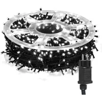Peviasot LED Lichterkette 10M 100LEDs IP44 mit 8 Modi für Innen Weihnachten Party Garten Bedienung Funkelnder Sterneffekt Deko Kaltweiß
