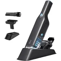 Olvy Handstaubsauger Akku beutellos, kabelloser Mini Staubsauger mit bürstenlosem Motor, inkl. Aufsätze, ideal für Auto, Sofa, Möbel & Tierhaare