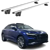 Aurilis Dachträger Grundtäger für Audi Q8 2018-2025 100kg Aluminium Silber 2tlg ABE