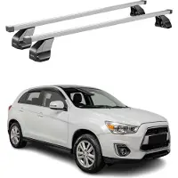 Menabo Dachträger Grundtäger für Mitsubishi ASX 2010-2019 75kg Stahl Silber 2x
