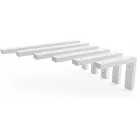 Hevva - Waschtischhalterung MAIN - 40 cm Tiefe, 15 cm Höhe, Weiß, 2 Stück