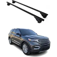 Omac Dachträger Grundtäger für Ford Explorer 2020-2025 75kg Metall Schwarz 2 tlg