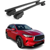 Omtec Dachträger Gepäckträger für Infiniti QX50 J50 SUV 2014-2017 ABE Alu Schwarz