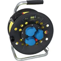 Kalle-das-Kabel Kalle Kabeltrommel Schuko 2,5 mm² Extreme Signal Gelb IP44 25 Meter