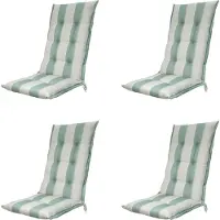 Madison - Gartenstuhlauflage High Back Banda khaki - Ca. 123x50 cm - 4er-Set