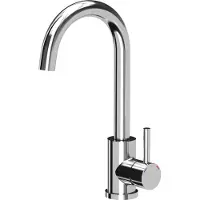 Quadron Küchenarmatur KATE SteelQ Mischbatterie 360°, Farbe: Chrom, Höhe: 22,3 cm QFix-Funktion, Drehung- Wasserhahn für Küche aus Edelstahl