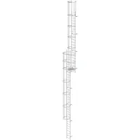 MUNK Günzburger Steigtechnik MUNK ortsfeste Steigleitern Aluminium, 14,28m SH