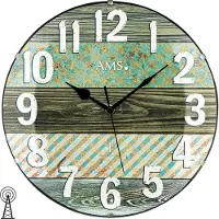 AMS 5556 Wanduhr Funk Funkwanduhr analog rund