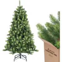 Salcar 180 cm künstlicher Weihnachtsbaum Spitzgruss Tannenbaum mit 855 Spitzen, PE/PVC Nadeln und grünen realistischen Zweigen