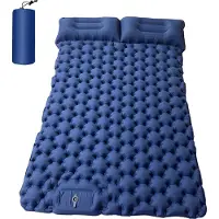 Lixada 2-Personen-Isoliermatte mit Luftkissen, tragbare Luftmatratze, wasserdichte Isomatte fuer Rucksacktouren