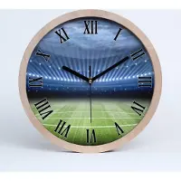 Tulup Holzuhr 20fi cm wanduhr - schwarze Spitzen - Stadion
