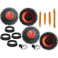 DSX JBL Lautsprecher für VW Polo 4 9N Bj 01 – 09 Tür Vorne hinten Ausbaubügel 1040W