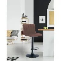 CLP 2er Set Barhocker Jamie Samt braun