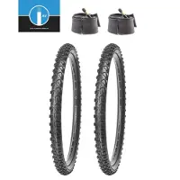 Kujo 2 x Fahrradreifen 26 x 1,95 Zoll MTB 53-559 SET inkl. 2 x AV Schlauch