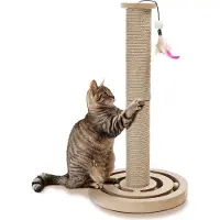 Nobleza 3 in 1 Interaktives Katzenspielzeug，Kratzsäule für Katzen, Kratzbaum mit , Kratzstamm mit Natürlichem Sisalseil in Modernem Design