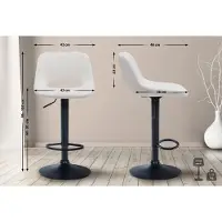 CLP Barhocker Camden Samt schwarz creme