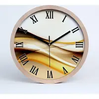 Tulup Holzuhr 25fi cm wanduhr - schwarze Spitzen - abstrakcyjneale