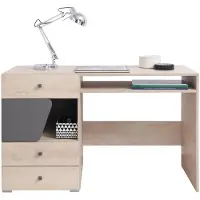 Masseno Schreibtisch RAVENNA 125x55x76 cm Bürotisch Computertisch, Eichefarben